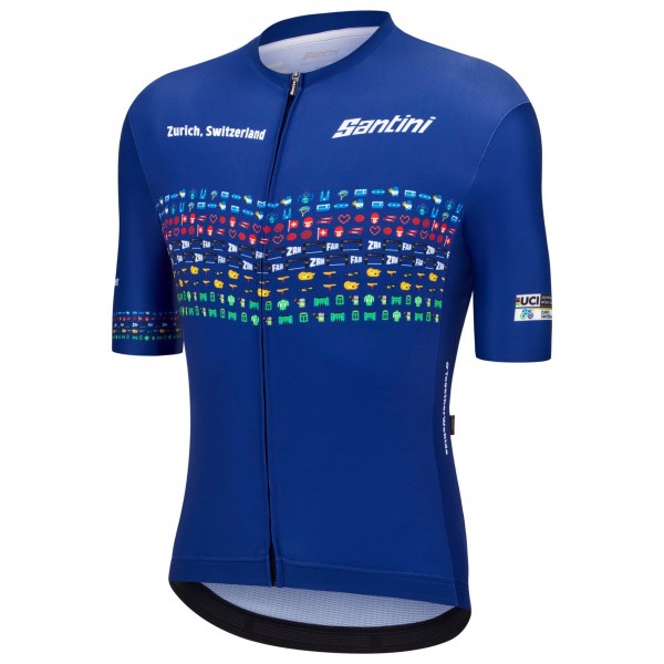 Herren Zurich 2024 Santini UCI Masters Weltmeister trikot-Blau