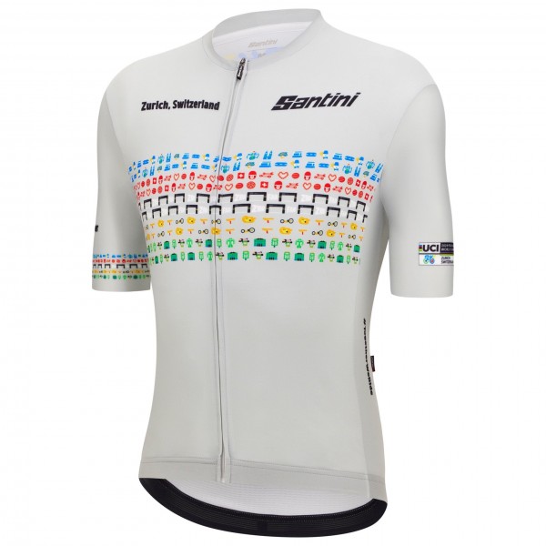 Herren Zurich 2024 Santini UCI Masters Weltmeister trikot-Grau