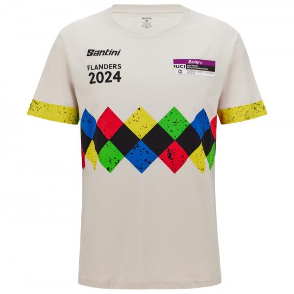 Herren Santini UCI Gravel Weltmeisterschaft T-Shirt Flandern 2024