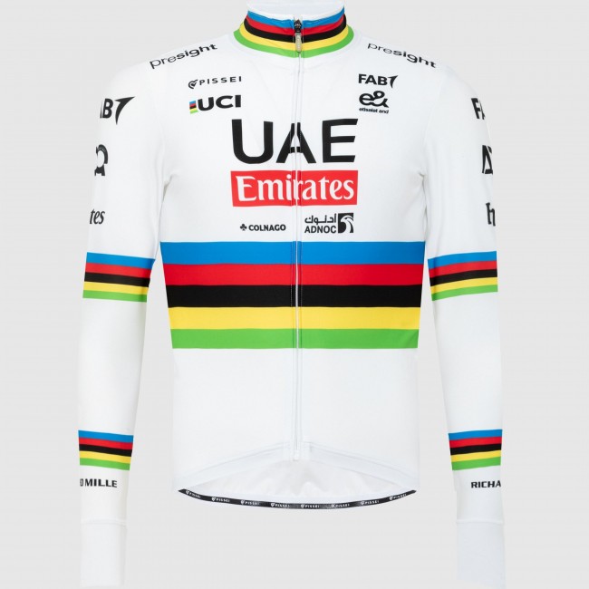 Herren Team UAE 2024 Pissei langarmtrikot-Weltmeister Herren Team UAE 2024 Pissei langarmtrikot-Weltmeister