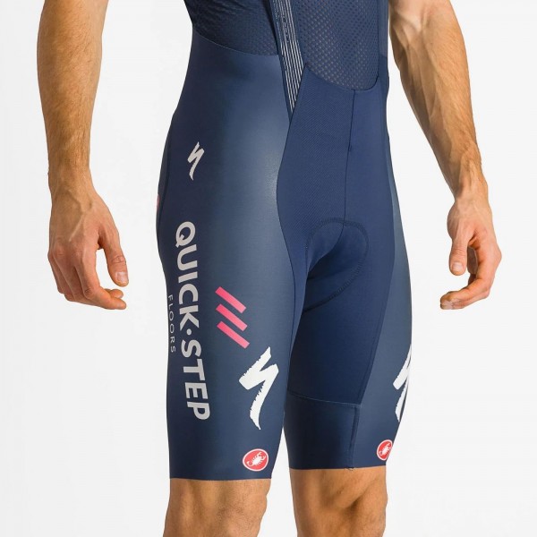 Herren Castelli Soudal Quick-Step 2024 Free Aero RC PRO kurz tragerhose
