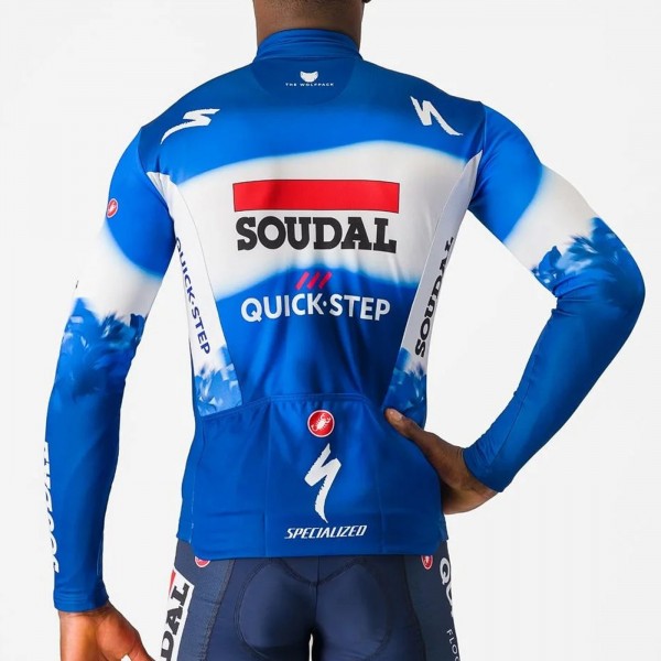 Herren Castelli Soudal Quick-Step 2024 Thermal langarm trikot Herren Castelli Soudal Quick-Step 2024 Thermal langarm trikot