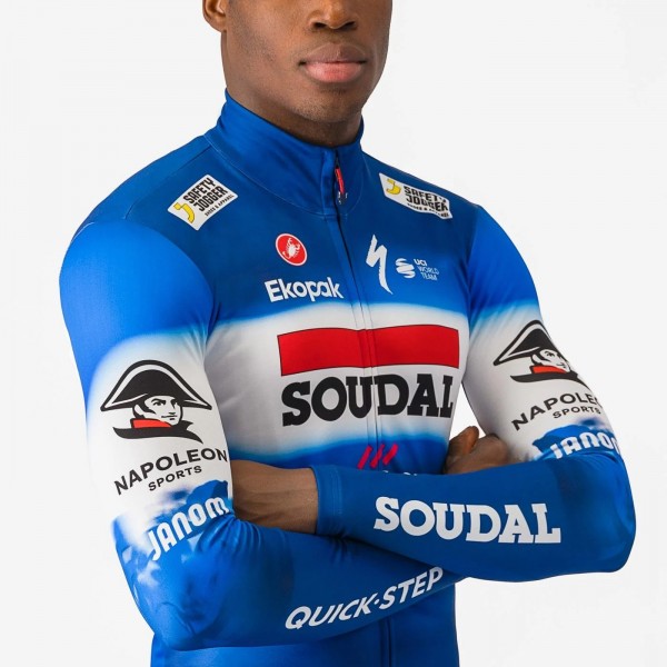 Herren Castelli Soudal Quick-Step 2024 Thermal langarm trikot Herren Castelli Soudal Quick-Step 2024 Thermal langarm trikot