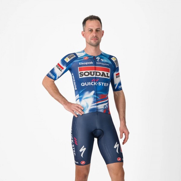 Herren Castelli Soudal Quick-Step 2025 Free Aero Race S tragerhose Herren Castelli Soudal Quick-Step 2025 Free Aero Race S tragerhose