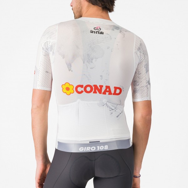 Herren Weiße Trikot Giro d'Italia 2025 Race 8S