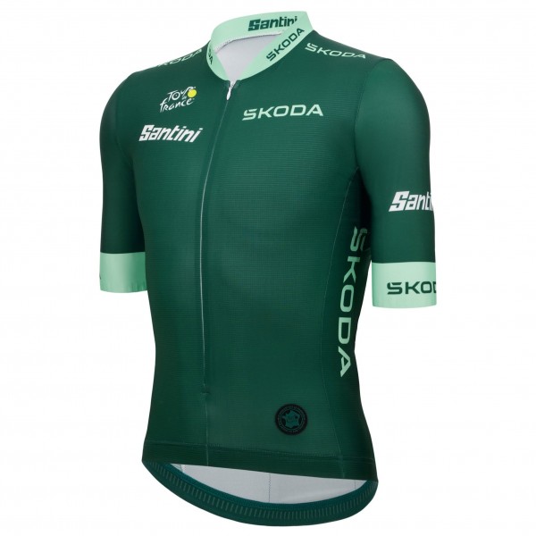 Herren Trikot Santini Grün Tour de France 2025 Offiziell