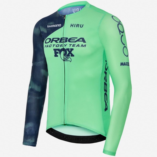 Herren Hiru Orbea Factory Team 2025 Lab Aero langarm trikot Herren Hiru Orbea Factory Team 2025 Lab Aero langarm trikot