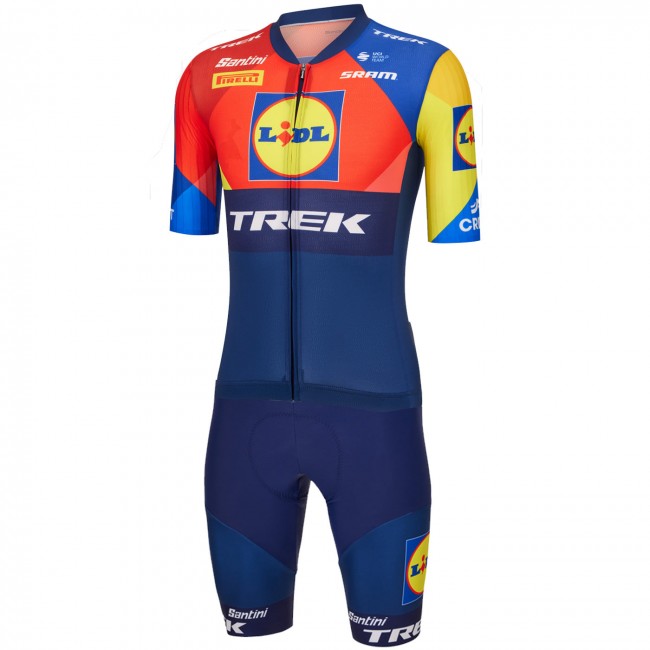 Herren Santini Lidl Trek 2025 Aero Roadsuit einteiler Herren Santini Lidl Trek 2025 Aero Roadsuit einteiler