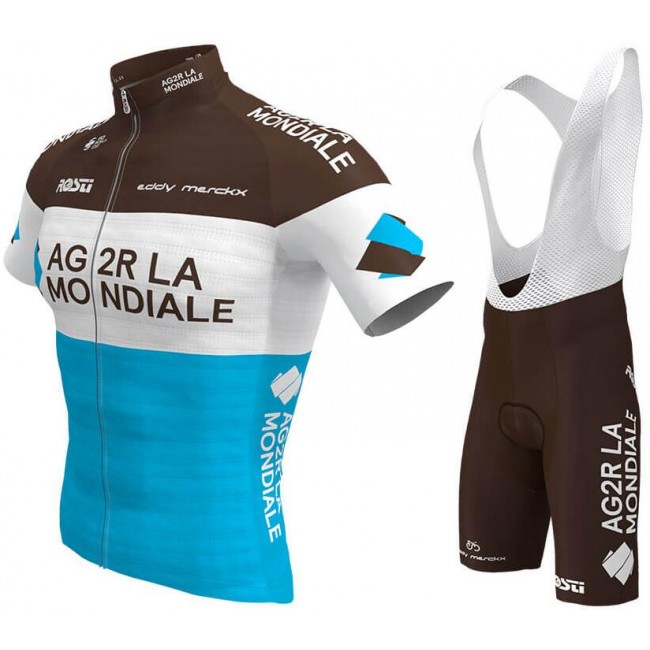 AG2R LA MONDIALE 2019 Fahrradbekleidung Radtrikot Satz Kurzarm+Kurz Trägerhose WB092 AG2R LA MONDIALE 2019 Fahrradbekleidung Radtrikot Satz Kurzarm+Kurz Trägerhose WB092