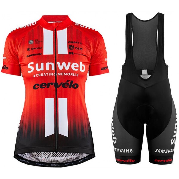 Team Sunweb 2019 Damen Fahrradbekleidung Radtrikot Satz Kurzarm+Kurz Trägerhose YF9NT Team Sunweb 2019 Damen Fahrradbekleidung Radtrikot Satz Kurzarm+Kurz Trägerhose YF9NT