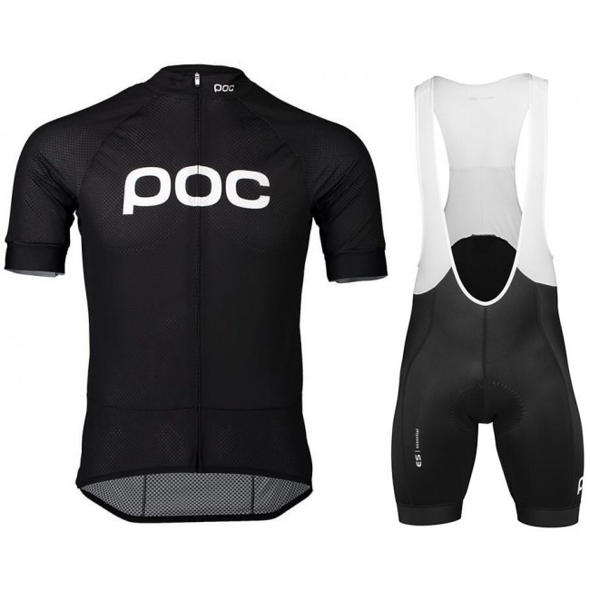 POC Essential Road Logo Black Fahrradbekleidung Radtrikot Satz Kurzarm+Kurz Trägerhose 07XJN POC Essential Road Logo Black Fahrradbekleidung Radtrikot Satz Kurzarm+Kurz Trägerhose 07XJN