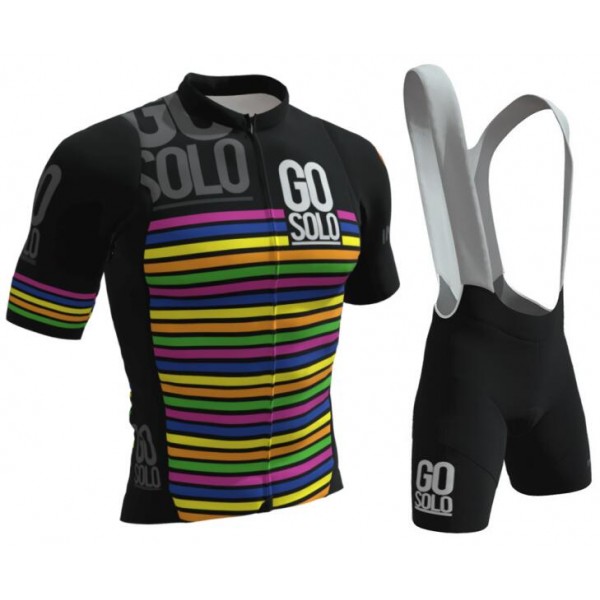 GO SOLO Fahrradbekleidung Radtrikot Satz Kurzarm+Kurz Trägerhose DZES1 GO SOLO Fahrradbekleidung Radtrikot Satz Kurzarm+Kurz Trägerhose DZES1