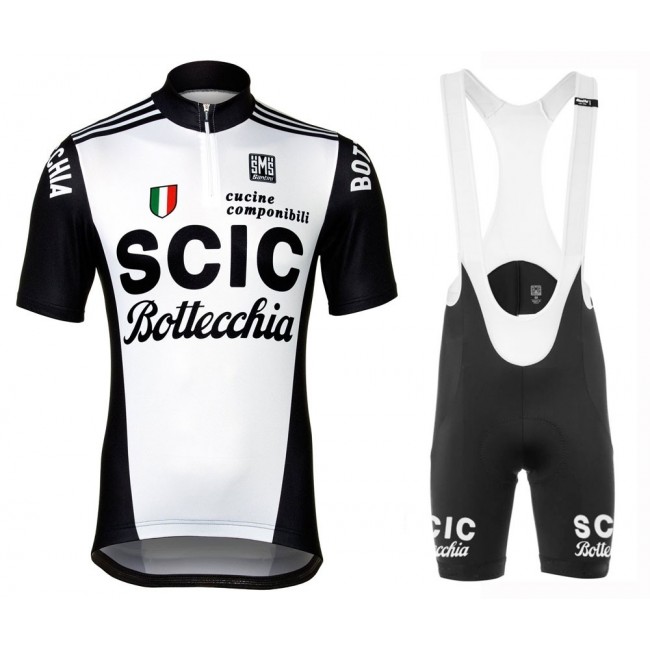 SCIC Bottecchia Retro Fahrradbekleidung Radtrikot Satz Kurzarm+Kurz Trägerhose Q0WCW SCIC Bottecchia Retro Fahrradbekleidung Radtrikot Satz Kurzarm+Kurz Trägerhose Q0WCW