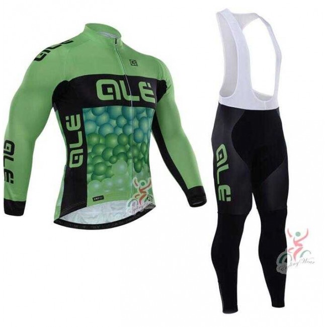 2015 ALE Fahrradbekleidung Radtrikot Langarm+Lang Trägerhose grün U3PXK 2015 ALE Fahrradbekleidung Radtrikot Langarm+Lang Trägerhose grün U3PXK