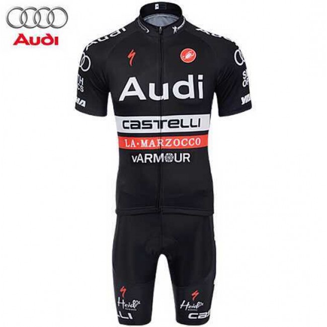 2015 AUDI Radbekleidung Fahrradtrikot Kurzarm und Fahrradhosen Kurz Schwarz Y9SK4 2015 AUDI Radbekleidung Fahrradtrikot Kurzarm und Fahrradhosen Kurz Schwarz Y9SK4