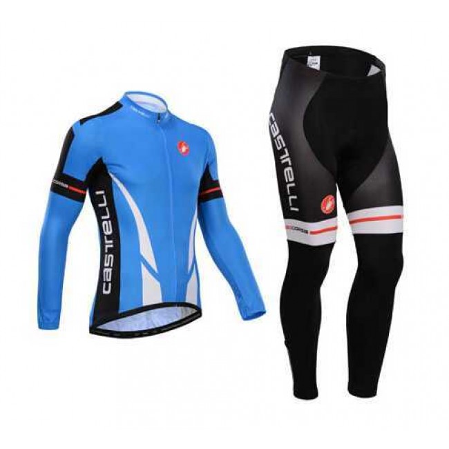 Castelli 2014 Fahrradbekleidung Radtrikot Satz Langarm und Lange Radhose blau X6RII Castelli 2014 Fahrradbekleidung Radtrikot Satz Langarm und Lange Radhose blau X6RII
