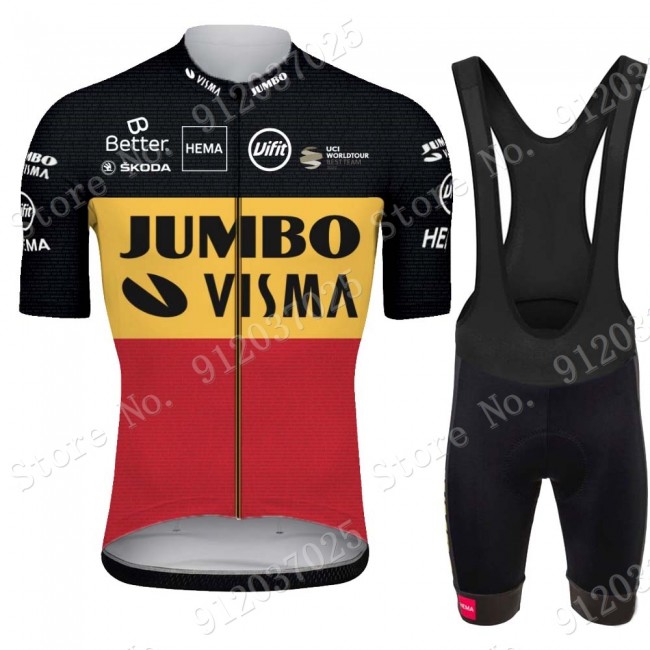 Jumbo Visma Belgium 2021 Team Fahrradbekleidung Radteamtrikot Kurzarm+Kurz Radhose HWnNoP Jumbo Visma Belgium 2021 Team Fahrradbekleidung Radteamtrikot Kurzarm+Kurz Radhose HWnNoP