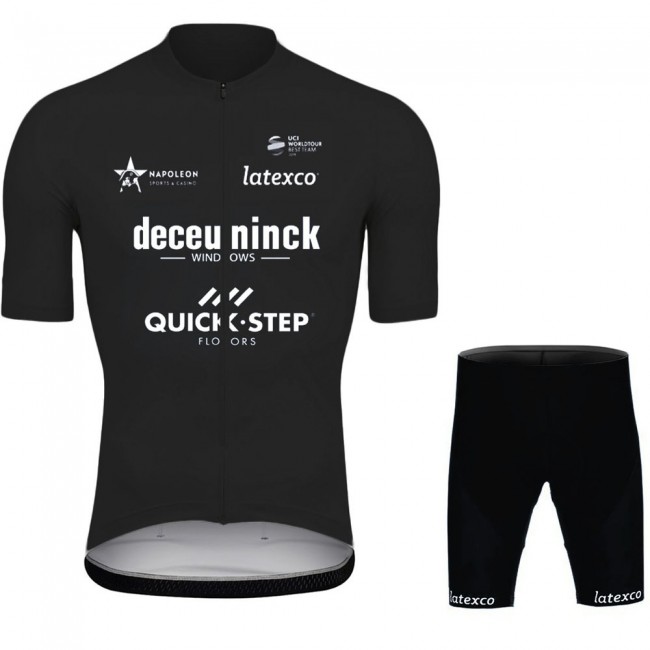 2021 Deceuninck quick step Black Pro Team Fahrradbekleidung Radtrikot Satz Kurzarm+Kurz Fahrradhose R2Lg4j 2021 Deceuninck quick step Black Pro Team Fahrradbekleidung Radtrikot Satz Kurzarm+Kurz Fahrradhose R2Lg4j