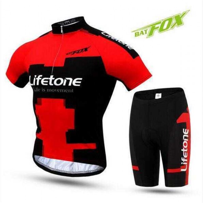 2016 BAT FOX Fahrradbekleidung Radtrikot Kurzarm+Kurz Radhose Schwarz Rot 0B7WO 2016 BAT FOX Fahrradbekleidung Radtrikot Kurzarm+Kurz Radhose Schwarz Rot 0B7WO
