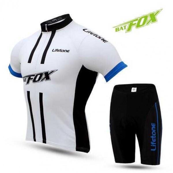 2016 BAT FOX Fahrradbekleidung Radtrikot Kurzarm+Kurz Radhose blau weiß Schwarz 1WWC5 2016 BAT FOX Fahrradbekleidung Radtrikot Kurzarm+Kurz Radhose blau weiß Schwarz 1WWC5