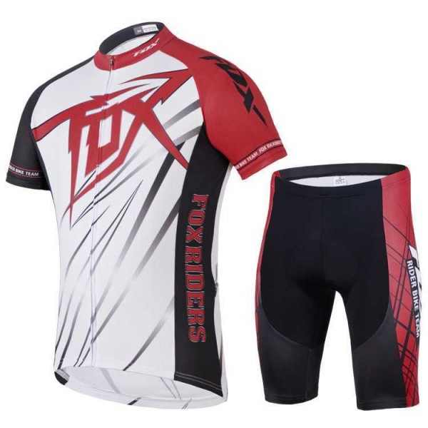 2014 Fox Bike Teams Radbekleidung Radtrikot Kurzarm und Fahrradhosen Kurz weiß Rot 04A6J 2014 Fox Bike Teams Radbekleidung Radtrikot Kurzarm und Fahrradhosen Kurz weiß Rot 04A6J