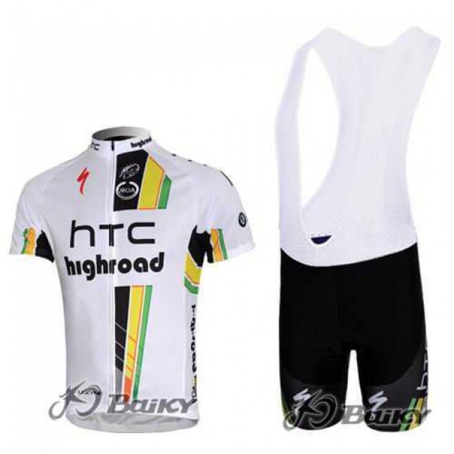 HTC-Highroad Pro Team Radbekleidung Radtrikot Kurzarm und Fahrradhosen Kurz Bib weiß H10XI HTC-Highroad Pro Team Radbekleidung Radtrikot Kurzarm und Fahrradhosen Kurz Bib weiß H10XI