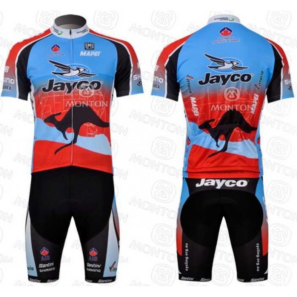 JAYCO Pro Team Radbekleidung Radtrikot Kurzarm und Fahrradhosen Kurz blau Rot WVEC4 JAYCO Pro Team Radbekleidung Radtrikot Kurzarm und Fahrradhosen Kurz blau Rot WVEC4