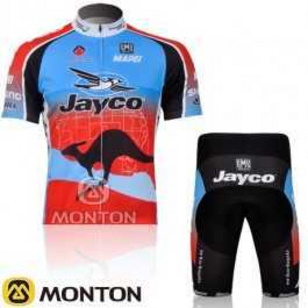 JAYCO Pro Team Radbekleidung Radtrikot Kurzarm und Fahrradhosen Kurz blau Rot 33P8K JAYCO Pro Team Radbekleidung Radtrikot Kurzarm und Fahrradhosen Kurz blau Rot 33P8K