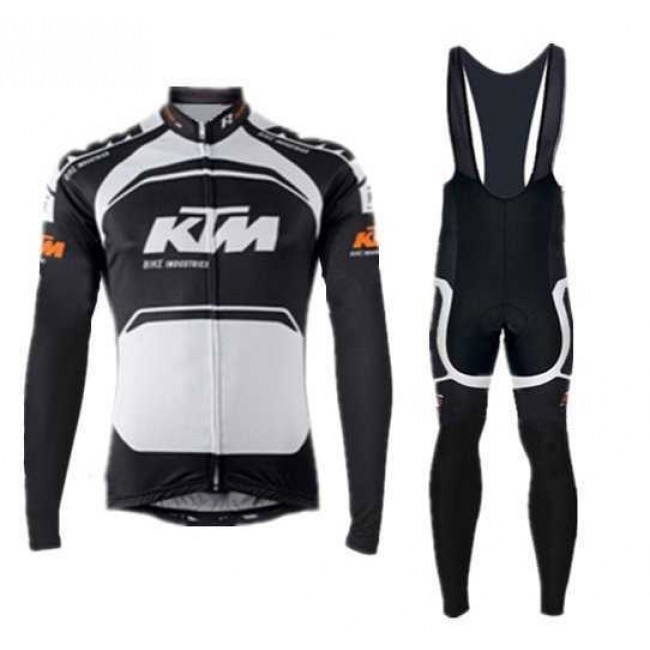 2015 KTM Pro team Schwarz weiß Fahrradbekleidung Radtrikot Langarm+Lang Trägerhose KB180 2015 KTM Pro team Schwarz weiß Fahrradbekleidung Radtrikot Langarm+Lang Trägerhose KB180