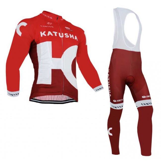 2016 KATUSHA Set lange mouw+lange Koersbroek Bib 05LTX 2016 KATUSHA Set lange mouw+lange Koersbroek Bib 05LTX
