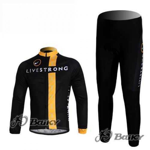 Livestrong Fahrradtrikot Radbekleidung Langarm+Lang Fahrradhose Schwarz gelb TCR6N Livestrong Fahrradtrikot Radbekleidung Langarm+Lang Fahrradhose Schwarz gelb TCR6N