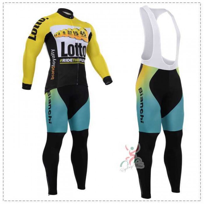 2015 Lotto Bianchi Set lange mouw+lange Koersbroek TYSUH 2015 Lotto Bianchi Set lange mouw+lange Koersbroek TYSUH