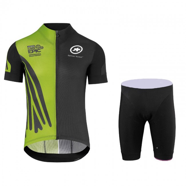 Nouveau 2018 Assos SS.Capeepicx Equipe Fahrradbekleidung Radteamtrikot Kurzarm+Kurz Radhose grün Schwarz EYV2E Nouveau 2018 Assos SS.Capeepicx Equipe Fahrradbekleidung Radteamtrikot Kurzarm+Kurz Radhose grün Schwarz EYV2E