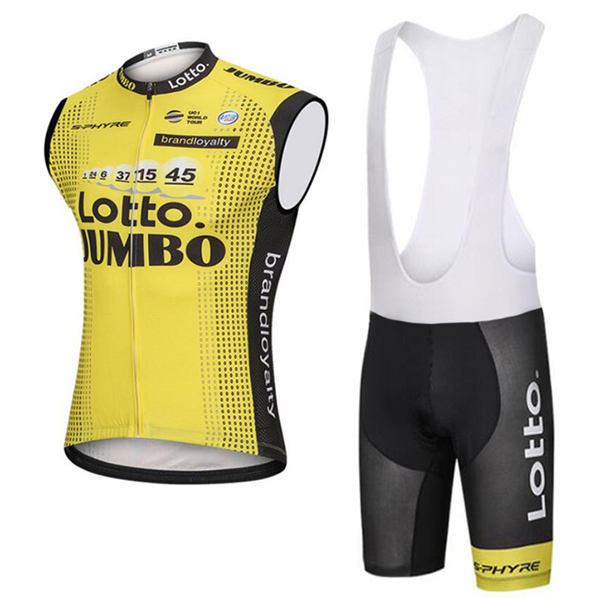 2018 Lotto Jumbo Set Mouwloze+Kurz Trägerhose OPWE1 2018 Lotto Jumbo Set Mouwloze+Kurz Trägerhose OPWE1