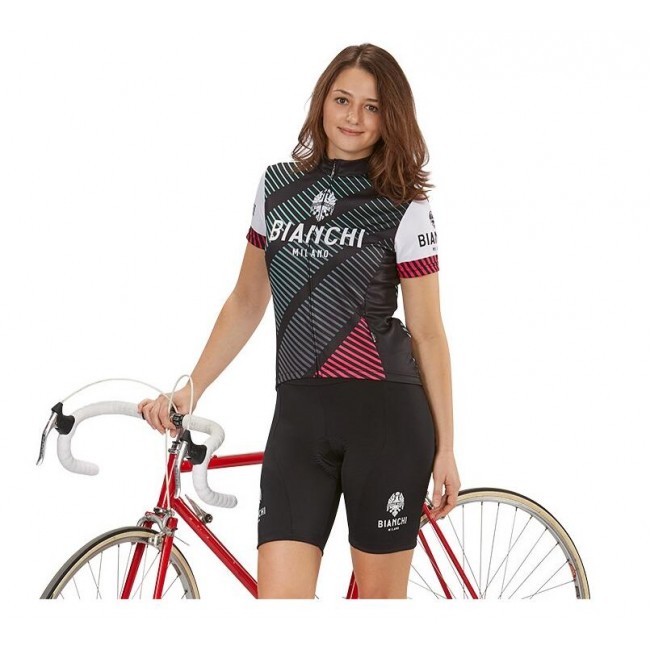 Bianchi Milano Atella Damen Set Fahrradbekleidung Radtrikoten+Kurz Radhose PK7WP Bianchi Milano Atella Damen Set Fahrradbekleidung Radtrikoten+Kurz Radhose PK7WP
