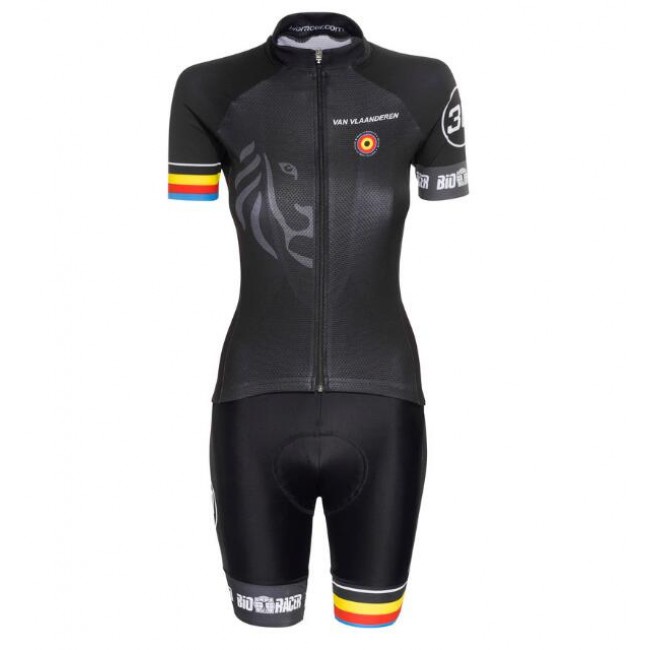 Bioracer Van Vlaanderen Damen Schwarz 2018 Fahrradbekleidung Radtrikot Satz Kurzarm+Kurz Trägerhose KI90F Bioracer Van Vlaanderen Damen Schwarz 2018 Fahrradbekleidung Radtrikot Satz Kurzarm+Kurz Trägerhose KI90F