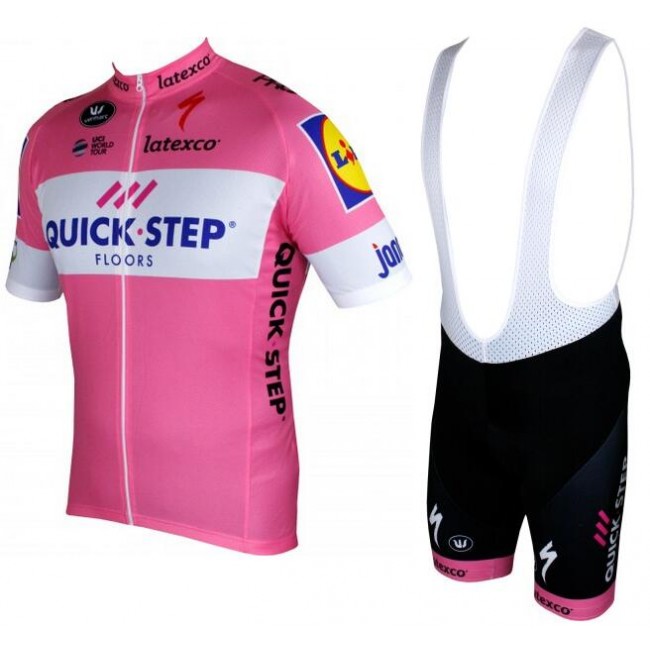Quick-Step Floors 2018 Tour Special Edition roze Fahrradbekleidung Radtrikot Satz Kurzarm+Kurz Trägerhose 4LEA1 Quick-Step Floors 2018 Tour Special Edition roze Fahrradbekleidung Radtrikot Satz Kurzarm+Kurz Trägerhose 4LEA1
