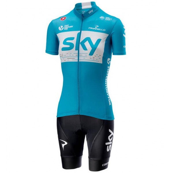 Team Sky 2018 Dame blau Fahrradbekleidung Radteamtrikot Kurzarm+Kurz Radhose 6ILMV Team Sky 2018 Dame blau Fahrradbekleidung Radteamtrikot Kurzarm+Kurz Radhose 6ILMV