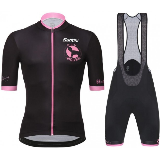 Santini La Maglia Nera 2018 Fahrradbekleidung Radtrikot Satz Kurzarm+Kurz Trägerhose GW7WZ Santini La Maglia Nera 2018 Fahrradbekleidung Radtrikot Satz Kurzarm+Kurz Trägerhose GW7WZ