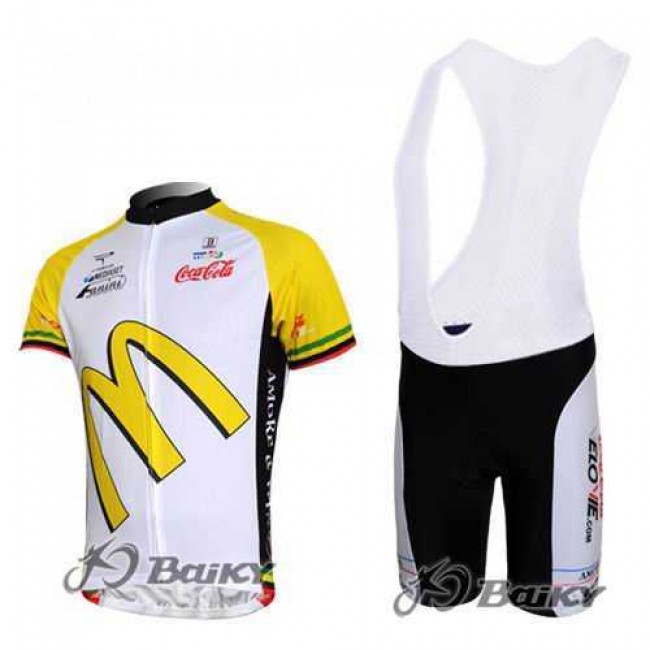 McDonald Legea Pro Team Fahrradbekleidung Radteamtrikot Kurzarm+Kurz Radhose Kaufen weiß gelb POWBW McDonald Legea Pro Team Fahrradbekleidung Radteamtrikot Kurzarm+Kurz Radhose Kaufen weiß gelb POWBW