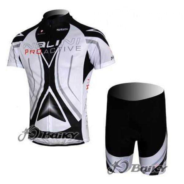 Nalini Pro Team Radbekleidung Radtrikot Kurzarm und Fahrradhosen Kurz weiß I4MLJ