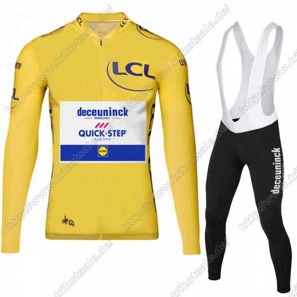 Deceuninck quick step 2021 Tour De France Fahrradbekleidung Radtrikot Langarm+Lang Trägerhose IHDPZ Deceuninck quick step 2021 Tour De France Fahrradbekleidung Radtrikot Langarm+Lang Trägerhose IHDPZ