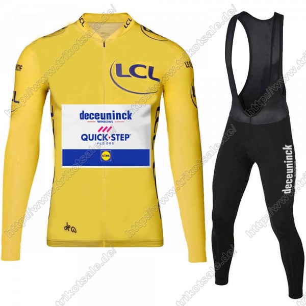 Deceuninck quick step 2021 Tour De France Fahrradbekleidung Radtrikot Langarm+Lang Trägerhose OUAHB Deceuninck quick step 2021 Tour De France Fahrradbekleidung Radtrikot Langarm+Lang Trägerhose OUAHB