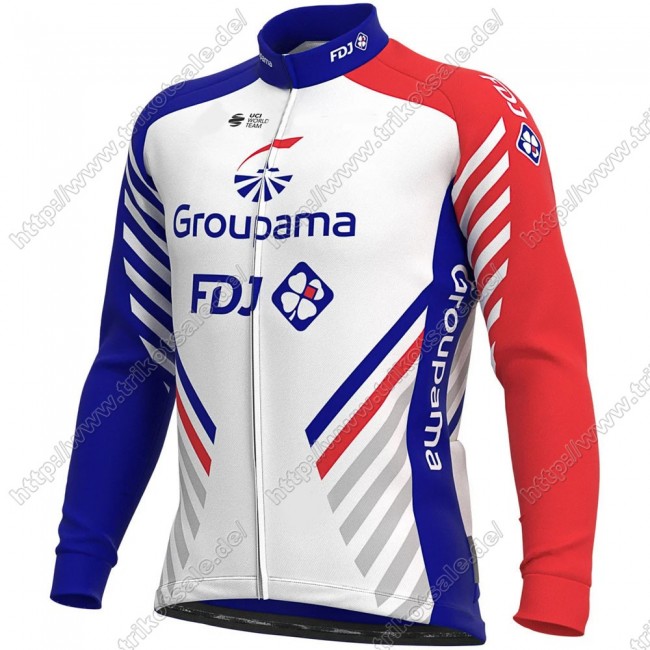 GROUPAMA FDJ 2021 Fahrradbekleidung Radtrikot Langarm IBCNY GROUPAMA FDJ 2021 Fahrradbekleidung Radtrikot Langarm IBCNY