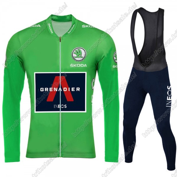 Team INEOS Grenadier Tour De France 2021 Herren Fahrradbekleidung Radtrikot Langarm+Lang Trägerhose Green AQYKX Team INEOS Grenadier Tour De France 2021 Herren Fahrradbekleidung Radtrikot Langarm+Lang Trägerhose Green AQYKX