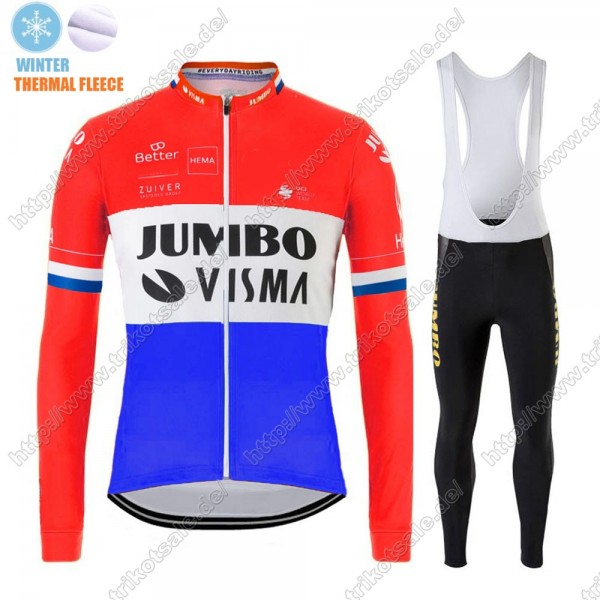 Winter Thermal Fleece Jumbo Visma 2021 Dutch Fahrradbekleidung Radtrikot Langarm+Lang Trägerhose TAZDW Winter Thermal Fleece Jumbo Visma 2021 Dutch Fahrradbekleidung Radtrikot Langarm+Lang Trägerhose TAZDW