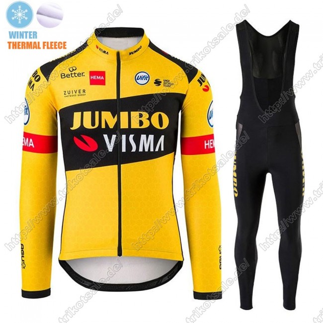 Winter Thermal Fleece Jumbo Visma 2021 Pro Team Fahrradbekleidung Radtrikot Langarm BZMIF Winter Thermal Fleece Jumbo Visma 2021 Pro Team Fahrradbekleidung Radtrikot Langarm BZMIF