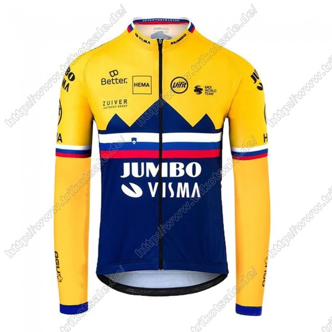 Jumbo Visma 2021 SLOVAKIAN Fahrradbekleidung Radtrikot Langarm CKLYV Jumbo Visma 2021 SLOVAKIAN Fahrradbekleidung Radtrikot Langarm CKLYV