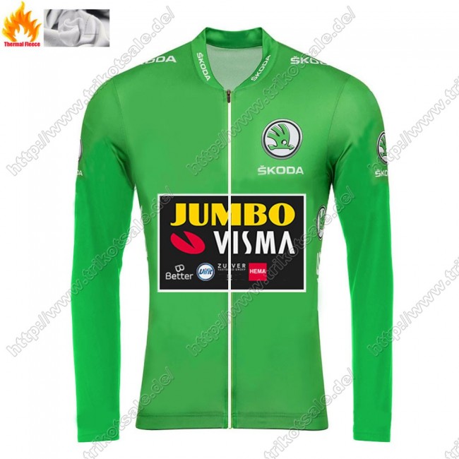 Winter Thermal Fleece Jumbo Visma 2021 Tour De France Fahrradbekleidung Radtrikot Langarm PBUZL Winter Thermal Fleece Jumbo Visma 2021 Tour De France Fahrradbekleidung Radtrikot Langarm PBUZL