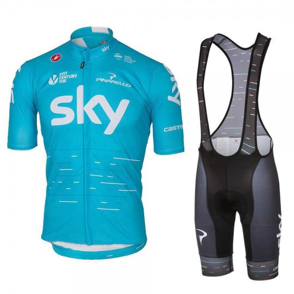 2017 Sky Fahrradbekleidung Radteamtrikot Kurzarm+Kurz Radhose Kaufen blau XTFAS 2017 Sky Fahrradbekleidung Radteamtrikot Kurzarm+Kurz Radhose Kaufen blau XTFAS